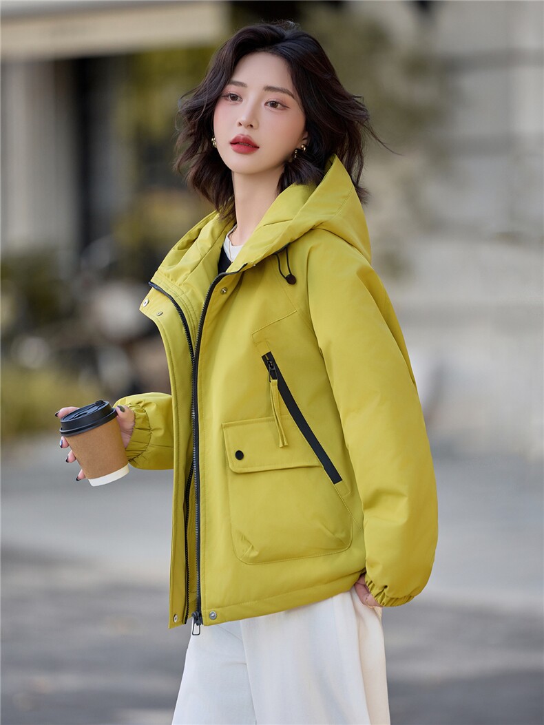 现货2025年冬季新款夹棉保暖棉衣派克服,女装棉衣/棉服,悦祺