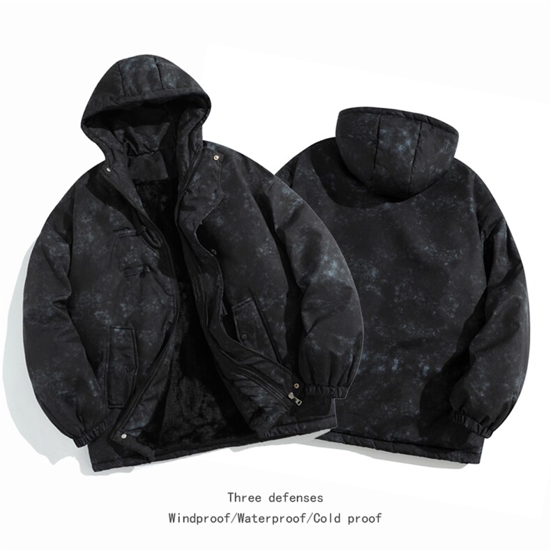 2025新中式盘扣棉衣棉服面包服连帽加绒棉袄外套-G1616-P95,男装棉衣,星座207