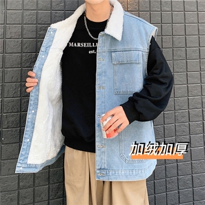 MJ214J-p65-限价98 M-5XL抖音情侣棉马甲男外穿大码羊羔毛cityboy图片