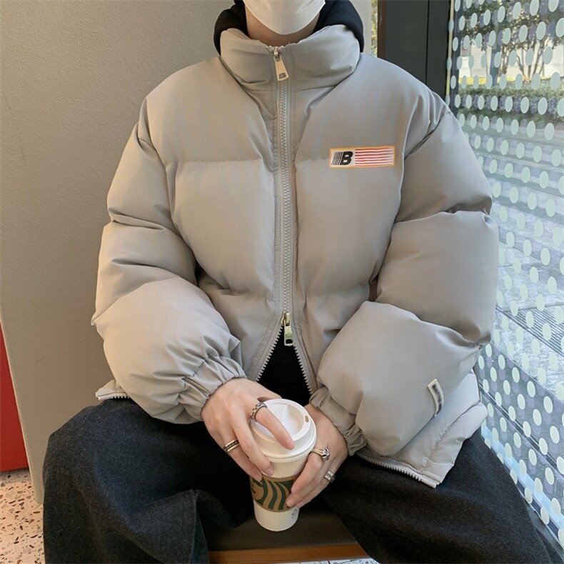 冬季潮牌立领百搭宽松棉袄男士美式街头hiphop棉衣外套W8003-P75，男装棉衣，星座512-4