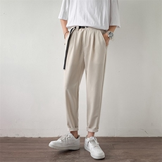 裤子男韩版潮流春夏季新款九分小西裤男士修身垂感西装裤休闲长裤，男装西裤，星座505-2（原电商A260-1)