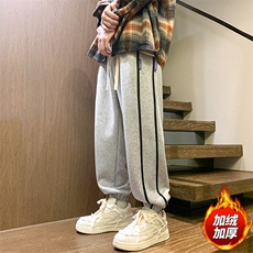 秋季木地板新款男裤束脚裤休闲百搭YOA加绒卫裤K3216H-P46，男装休闲裤，星座717