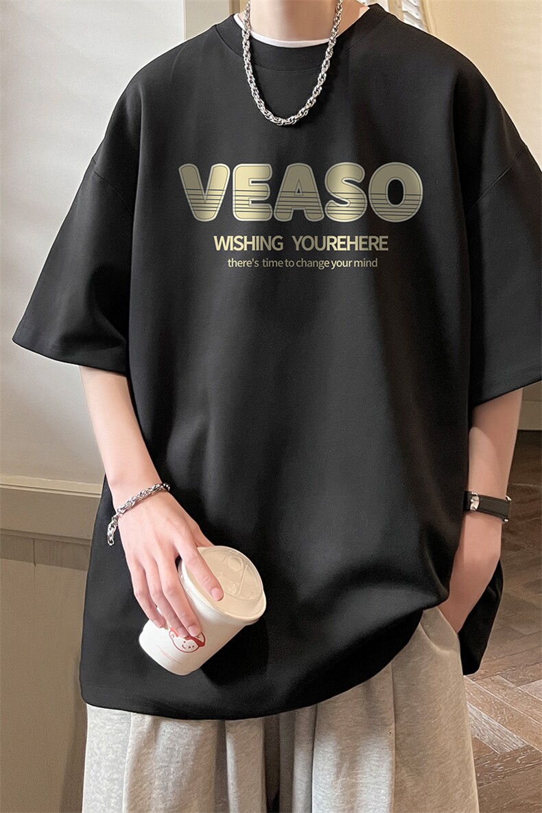 wassupcandy短袖T恤男款夏季oversize衣服美式宽松潮流半袖体恤,男装T恤,电商B371