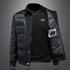 2023冬季90%白鸭绒亮面立领羽绒服镂空，男装羽绒服，钱塘6016-1(原3019)