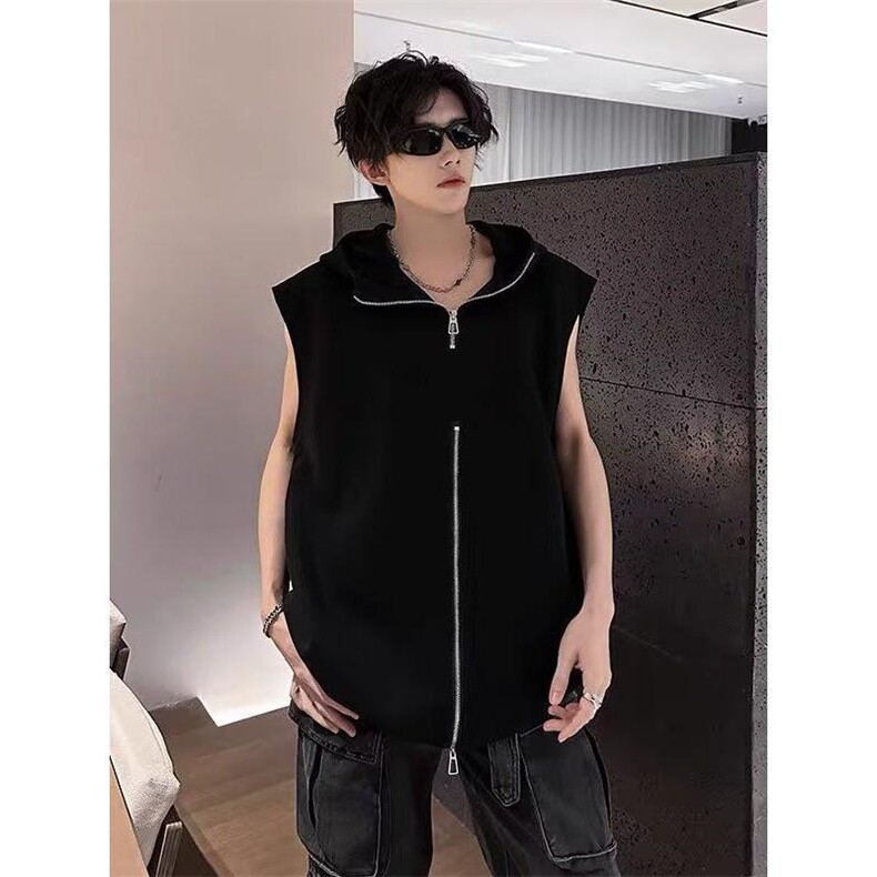 复古多口袋工装马甲男日系潮牌宽松潮机能bf风休闲坎肩背心外套,男装背心/马甲,四季星座505