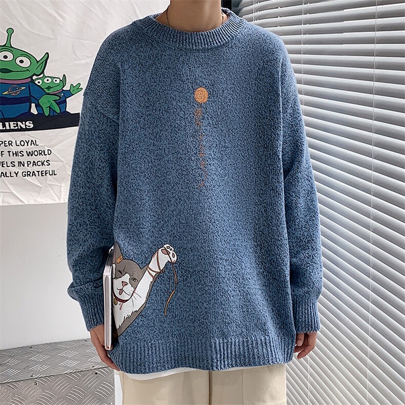 M19013-P45加绒款-P65加厚加绒毛衣男大码毛线衣男针织衫男线衫,男装针织衫/毛衣,电商A040
