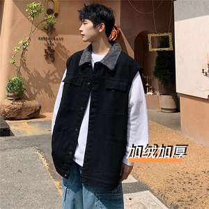 MJ214J-p65-限价98 M-5XL抖音情侣棉马甲男外穿大码羊羔毛cityboy图片