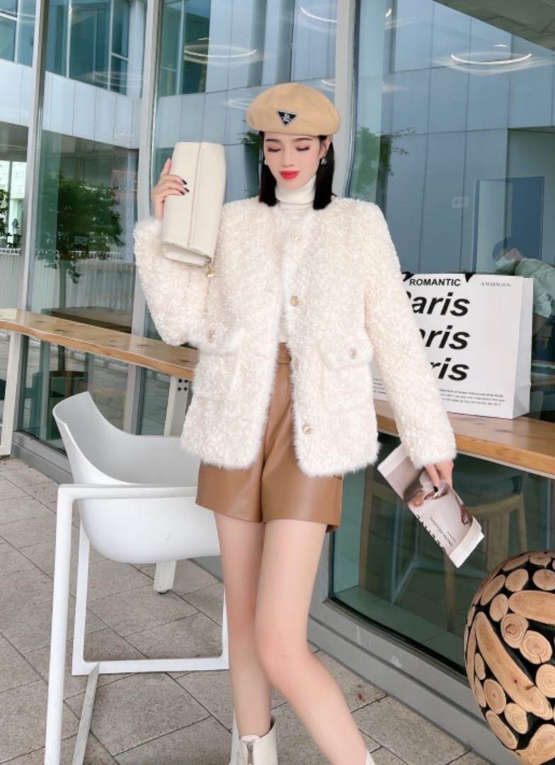 水貂毛皮毛一体，其它，莲佳妮