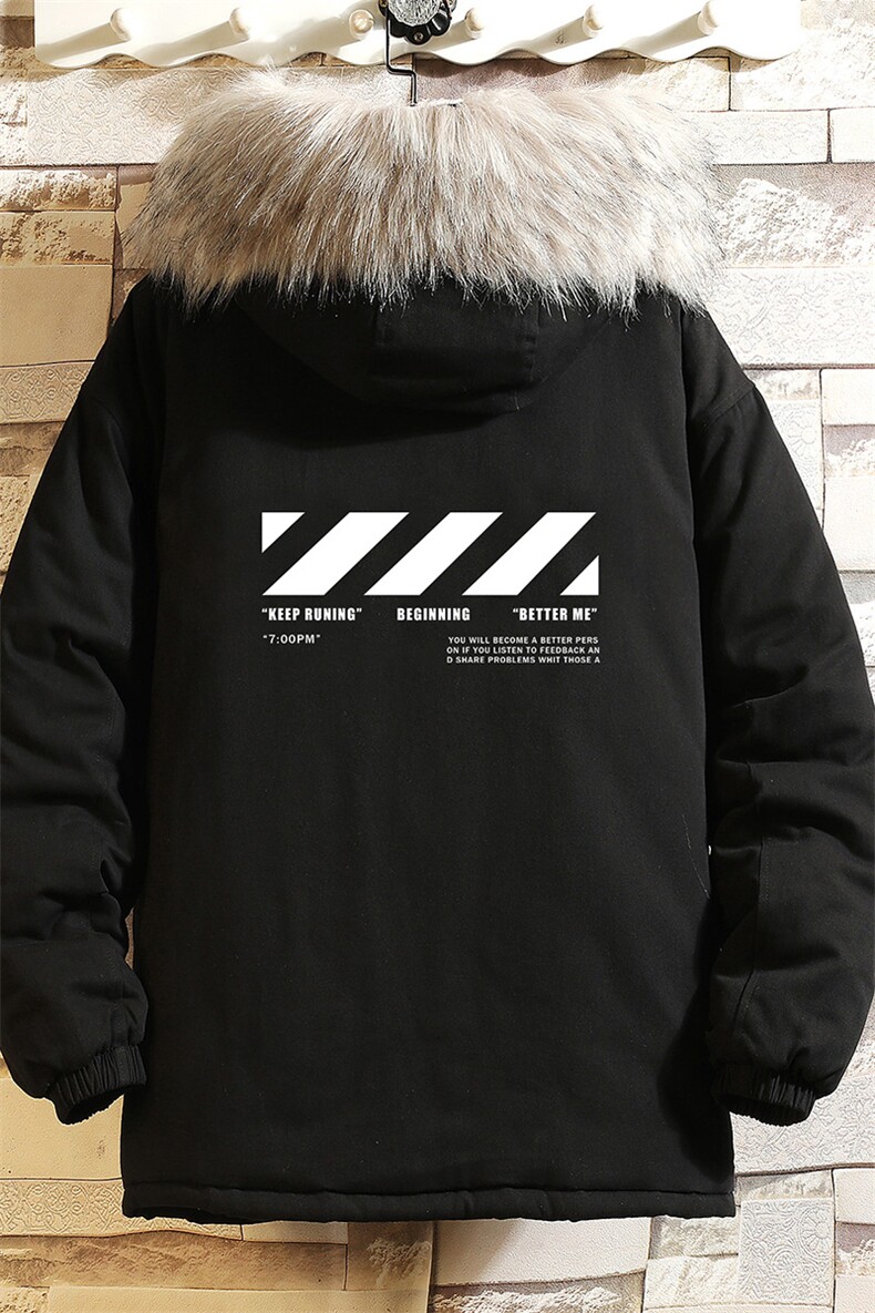 MM48128-P130冬季大毛领衣男士大码加厚袄男服砖墙挂拍,男装棉衣,电商A040A