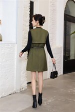 秋冬季两件套连衣裙，女装连衣裙，倾爽