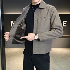 加绒皮衣外套男秋冬季2025新款加厚款机车皮夹克A313-K9931-P155，男装夹克，电商A313