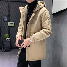 主推款现货超爱皮连帽中长款时尚韩版学生团体服羽绒服，男装羽绒服，星座301D-5(原星座1415）