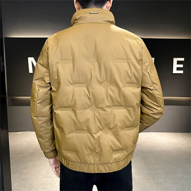 2025数据男士冬季羽绒服立领百搭鸭绒保暖青年夹克外套,男装夹克,电商A225