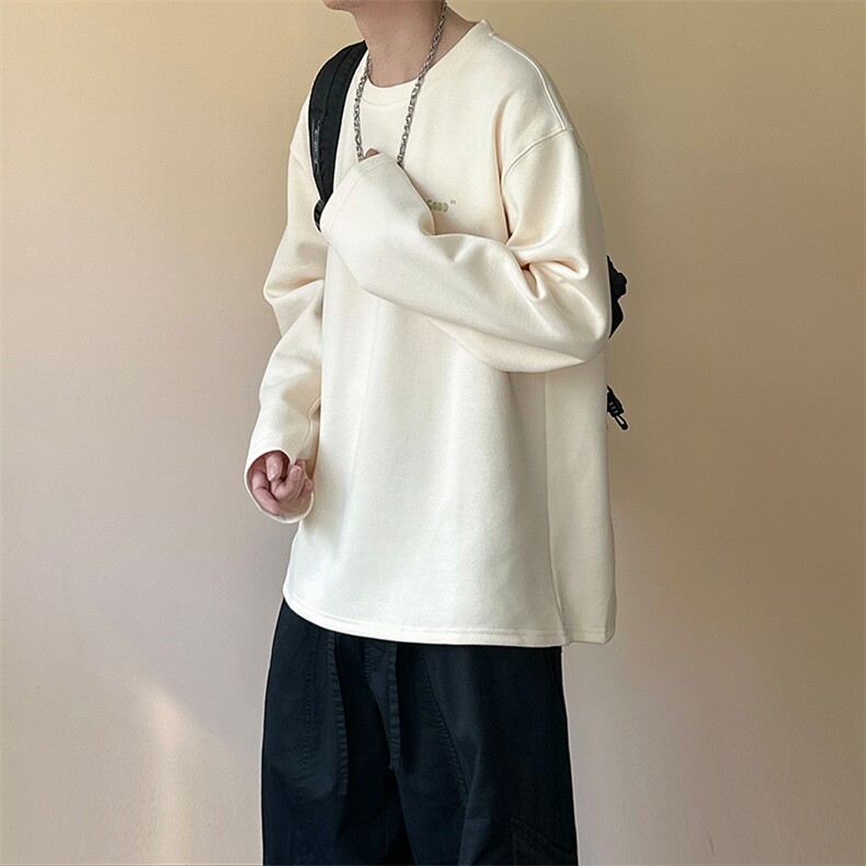 现货重磅加厚中性长袖T恤卫衣男立秋潮牌上衣A351-AT2513-P50,男装T恤,电商A351