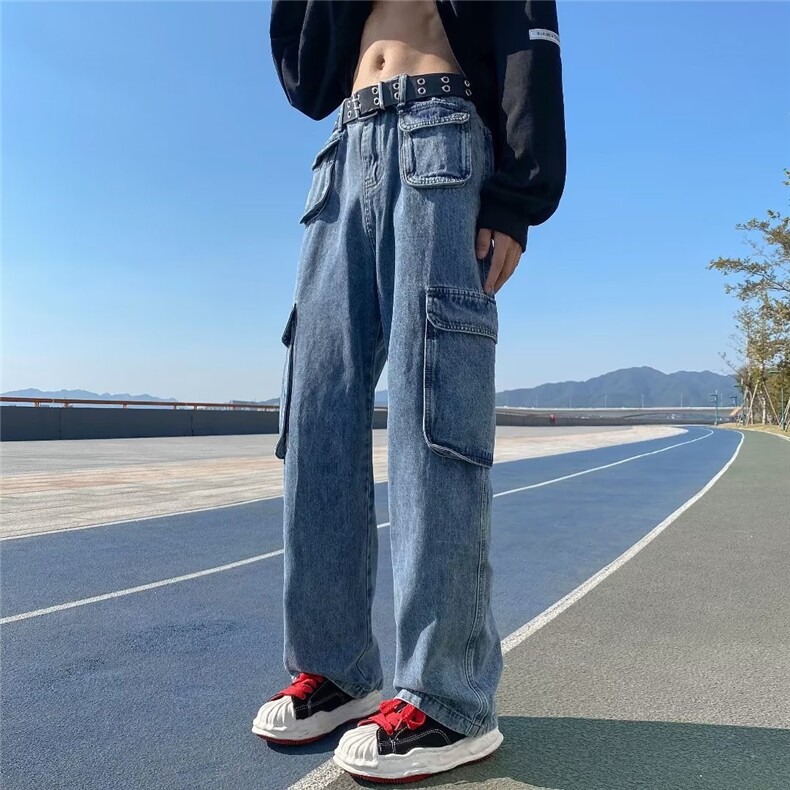 牛仔裤潮大码休闲裤子高街秋季直脚水洗男长裤XK8013-P53,男装牛仔裤,星座1109-3