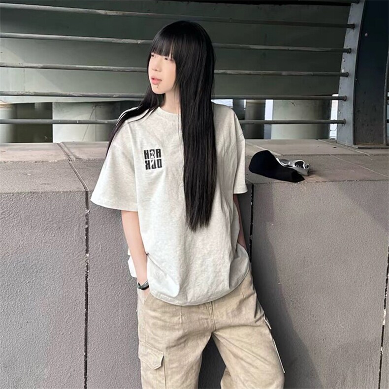 万针全刺绣工艺抖音得物高品质260克重磅纯棉双纱美式高街短袖T恤,男装T恤,电商A486