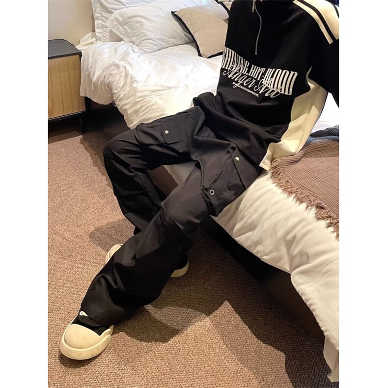 新款美式潮流工装直筒时尚百搭休闲长裤-XZ820-网络图,男装休闲裤,星座1002-2