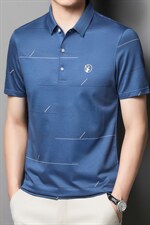 中青年夏季2022薄款男士短袖POLO衫透气时髦商务潮流半袖上衣P50，男装Polo衫，星座1105-3