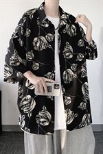 花色短袖衬衫港风日系设计感小众衬衣潮ins痞帅宽松A071-C41-P38，男装衬衫，电商A071