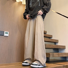 8XL-M特大码风棉麻裤男长裤子宽松直筒型休闲拖地裤k955P65，男装休闲裤，电商D206-1