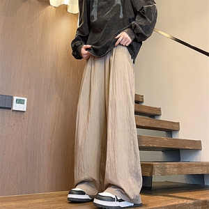 8XL-M 特大码风棉麻裤男长裤子宽松直筒型休闲拖地裤k955P65图片