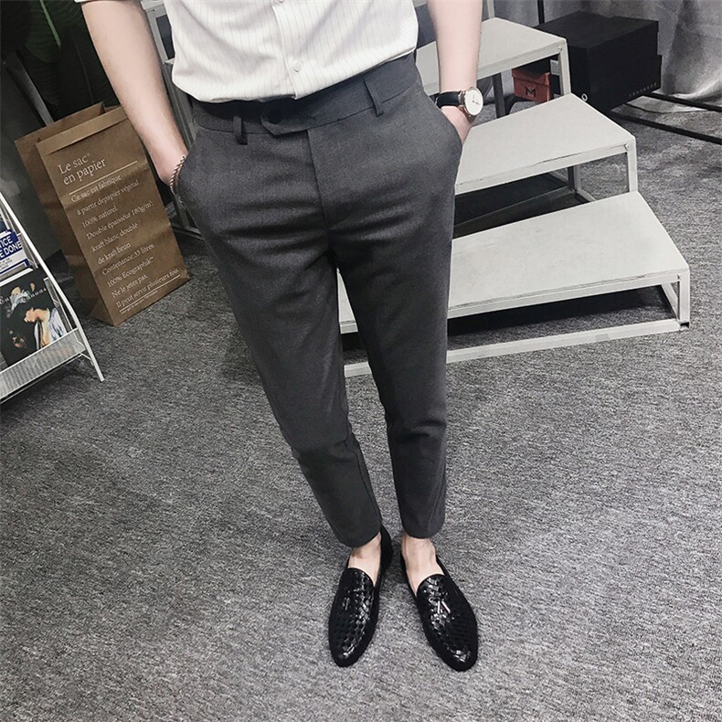 K116P50休闲九分西装裤韩版潮流垂感9分小西裤男,男装西服套装,星座1904A