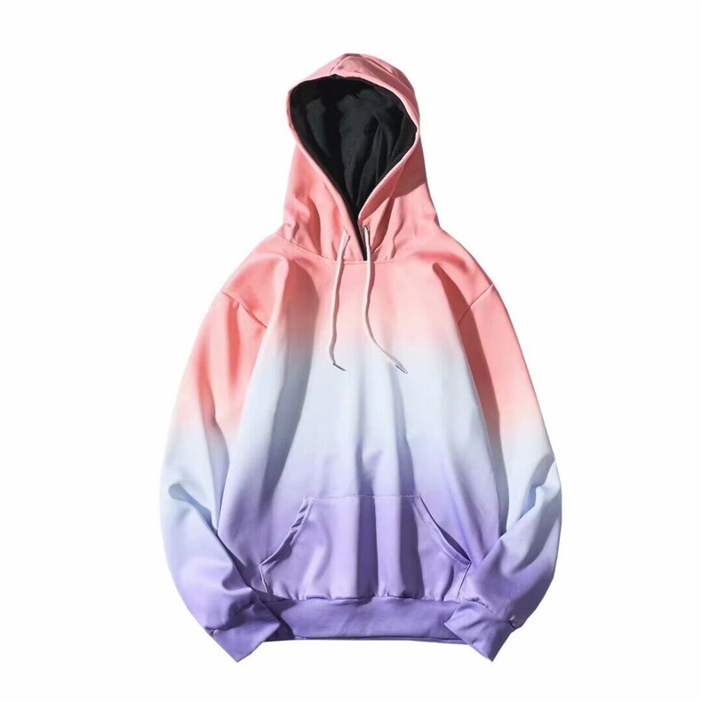 春秋款新品女装宽松连帽渐色长袖抽绳卫衣上衣服简约百搭LM02/P54,男装卫衣,星座506