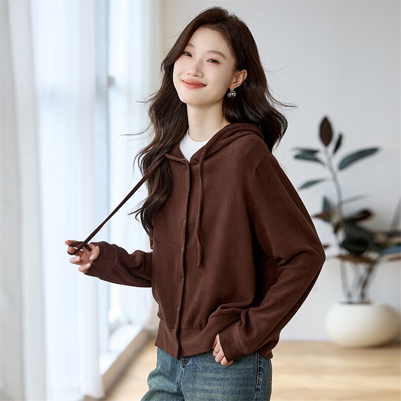 时尚拼色立领开衫卫衣短款外套女2025秋季宽松百搭休闲运动服上衣,女装卫衣/绒衫,莜菲儿