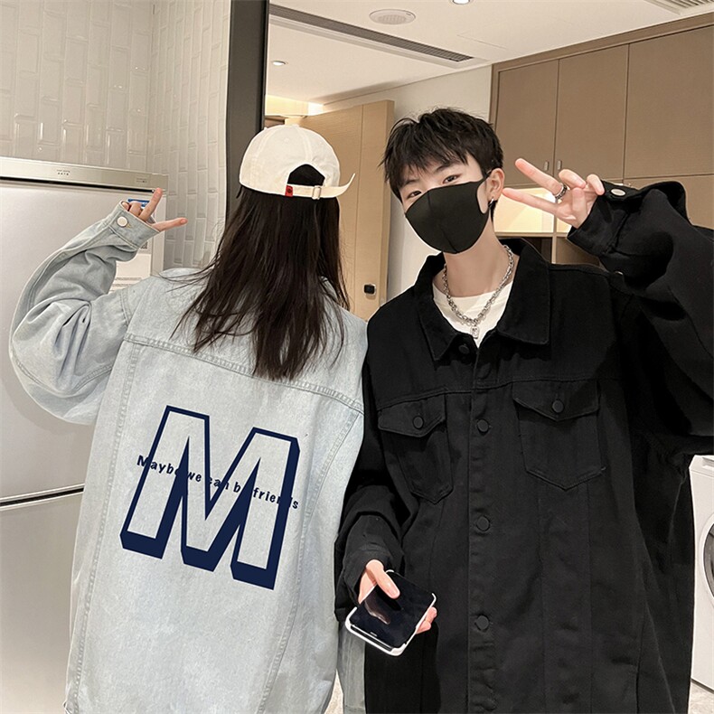 牛仔夹克男大码牛仔外套男茄克NJ77260-P60加绒款-P75,男装夹克,电商A040