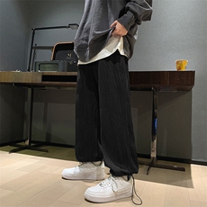 立体纹理vibe风春季裤子宽松阔腿直筒裤垂感休闲裤K2447-P38，男装休闲裤，星座512-2