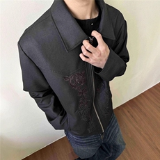 秋季高密刺绣雕花西部poshfit感短款夹克外套男HH980P70，男装夹克，星座1013-5