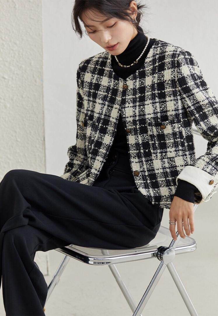 2021秋冬小香风羊毛外套，其它，贻思茗