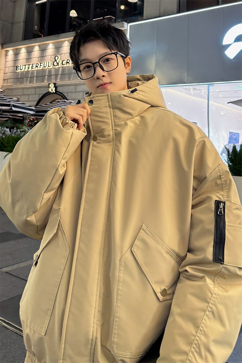 棉服男冬季新款港风宽松连帽棉衣MF9006-P90,男装棉衣,星座214-3