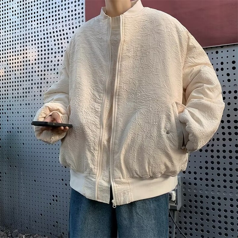 冬季棒球棉服男美式复古痞帅宽松棉衣潮牌高级感保暖棉袄外套图片
