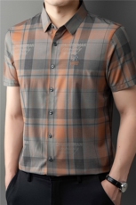 DN3380春夏男士新款短袖衬衫青年修身翻领衬衣休闲打底衫，男装衬衫，电商B360
