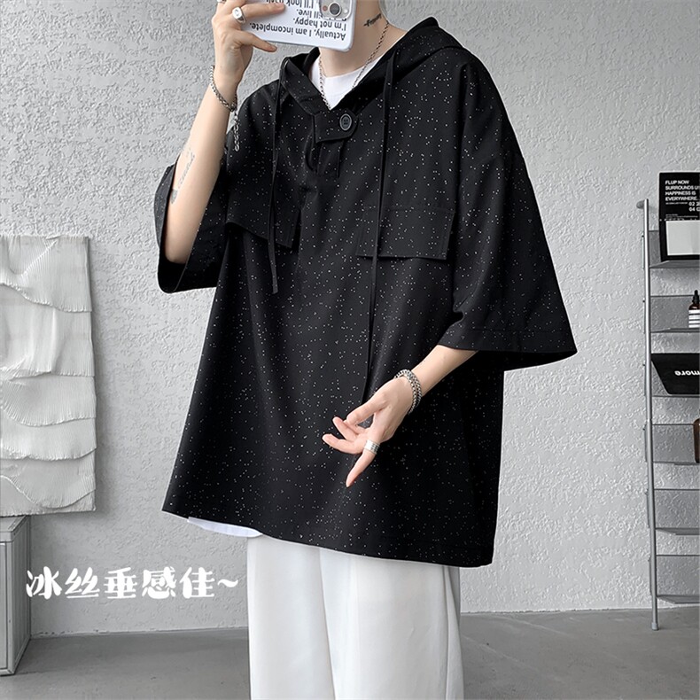 高品质 高垂感 星空 短袖大码T恤宽松百搭 DSA059-10041-P38 控58图片