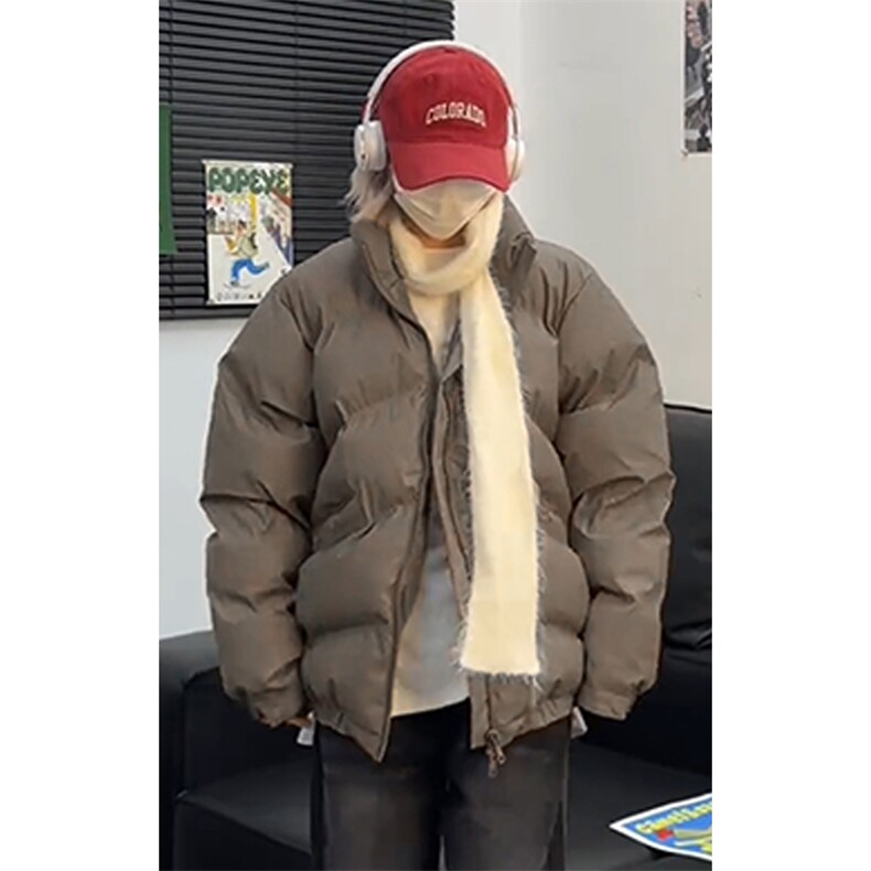 特批P105无差价冬款美式立领棉服外套保暖PU皮衣短款棉衣男M2908,男装皮衣,电商A001-1