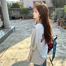 万针全刺绣工艺抖音得物高品质260克重磅纯棉双纱美式高街短袖T恤，男装T恤，电商A486