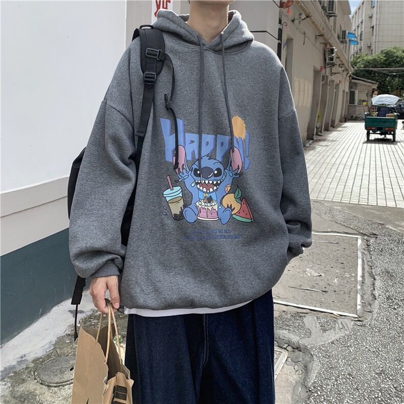 WY2077-P40纯棉连帽卫衣男大码运动帽衫宽松薄外套男,男装卫衣,电商A040