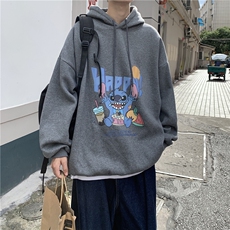 WY2077-P40纯棉连帽卫衣男大码运动帽衫宽松薄外套男，男装卫衣，电商A040