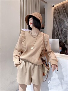 木耳边卫衣,女装卫衣/绒衫,美惠百合