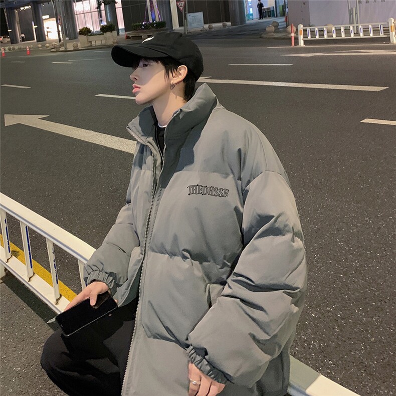 港风夜景宽松字母印花时尚休闲立领棉服A247-MY2101特批60控99,男装棉衣,电商A247
