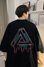 wassuphappy美式短袖t恤男士夏季薄款小领口宽松五分袖休闲半袖，男装T恤，星座310B