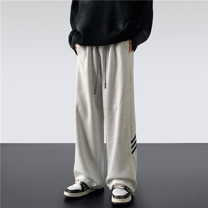 美式三条杠重磅卫裤宽松束脚运动休闲长裤 M-5XL P40控58图片