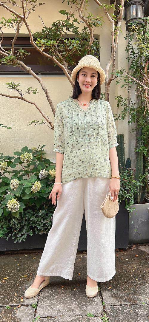 纯苎连衣裙小衫裤子裙子衬衣 时尚风 风淑女风休闲风，女装连衣裙，川哲