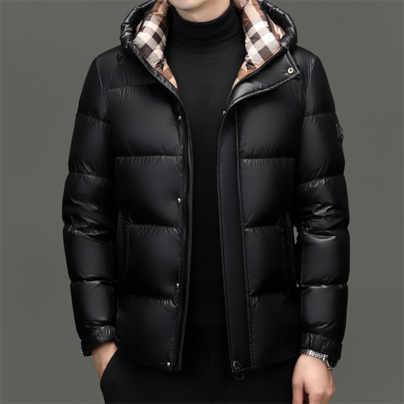 冬季男士鸭绒加厚羽绒服时尚加绒男品质潮服连帽外套JZ98819-P298图片