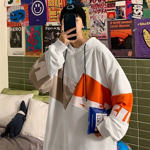280斤可穿加肥加大码连帽卫衣男2023秋季新款港风休闲胖子上衣潮，男装卫衣，钱塘717(原712)