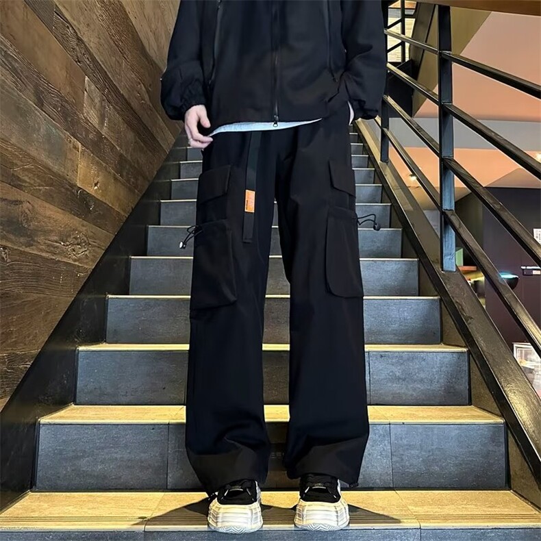 美式大口袋工装裤男春秋马丁靴裤子机能伞兵冲锋裤K4941-P40,男装休闲裤,星座412-3
