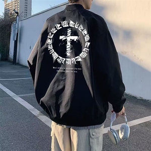 1506A/GB40/P40.9美式纯色夹克棒球服男春秋潮流情侣新款外套图片
