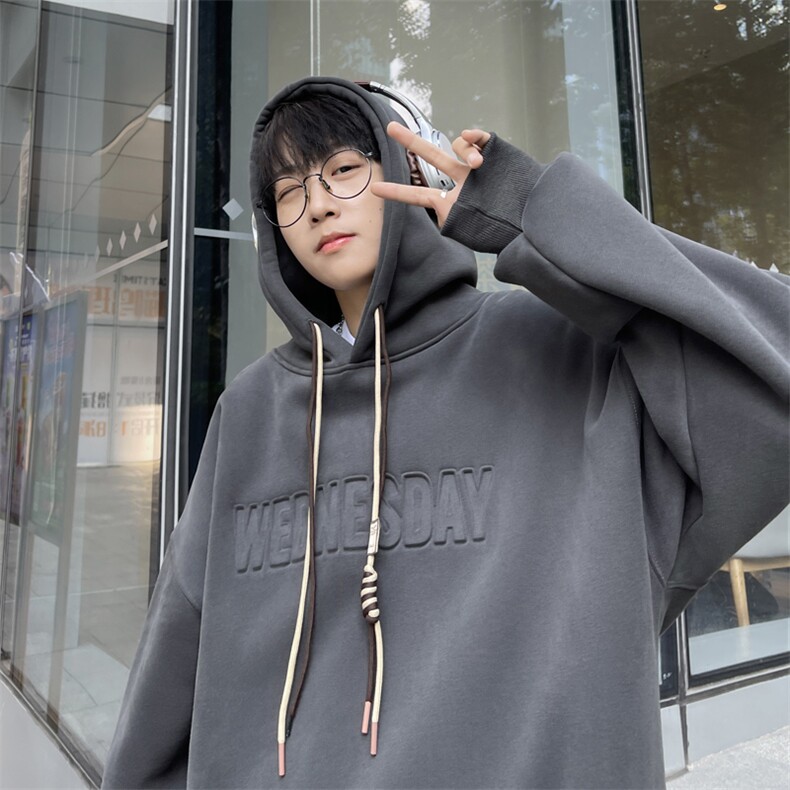 抖音品质港风重磅工艺烫印潮流立体钢印字母卫衣LMWY03-P55,男装卫衣,电商B325